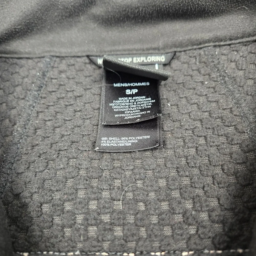 The North Face Gray Black Blue Liner Full Zip Softrock‎ Jacket Size Small